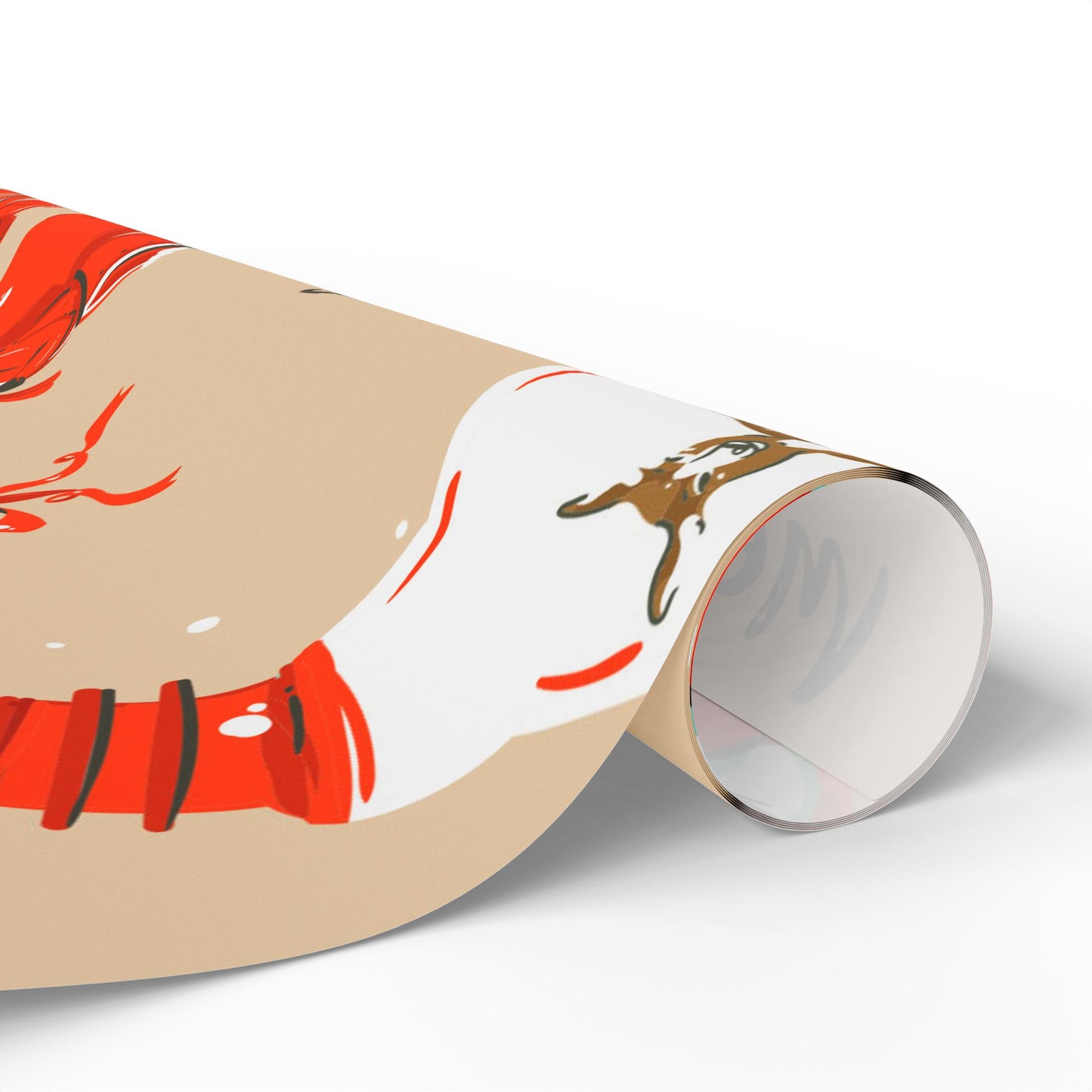 Christmas Wrapping Paper Roll — Festive Tree, Santa & Snowman Gift Wrap