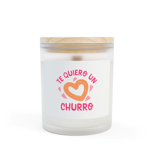"Te Quiero Un Churro" Candle — Frosted 11oz Scented Gift Candle