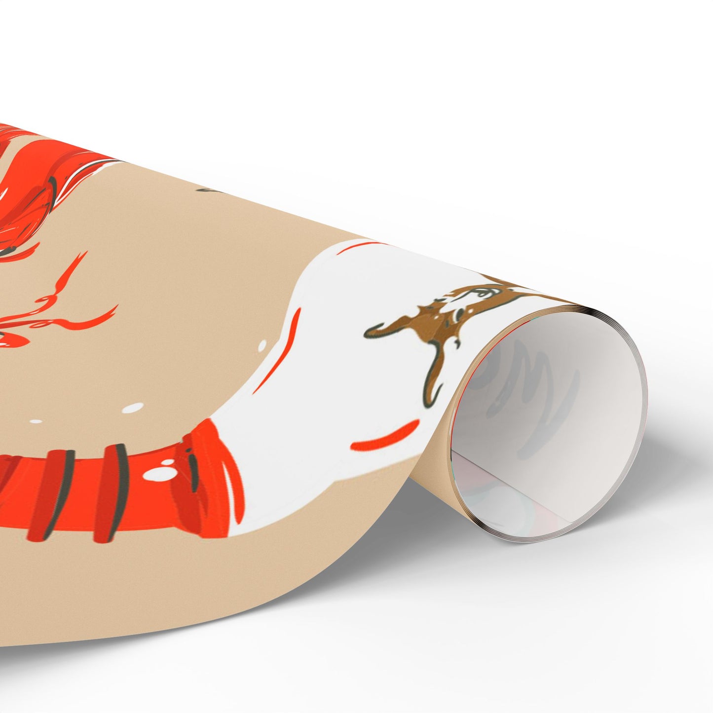 Christmas Wrapping Paper Roll — Festive Tree, Santa & Snowman Gift Wrap