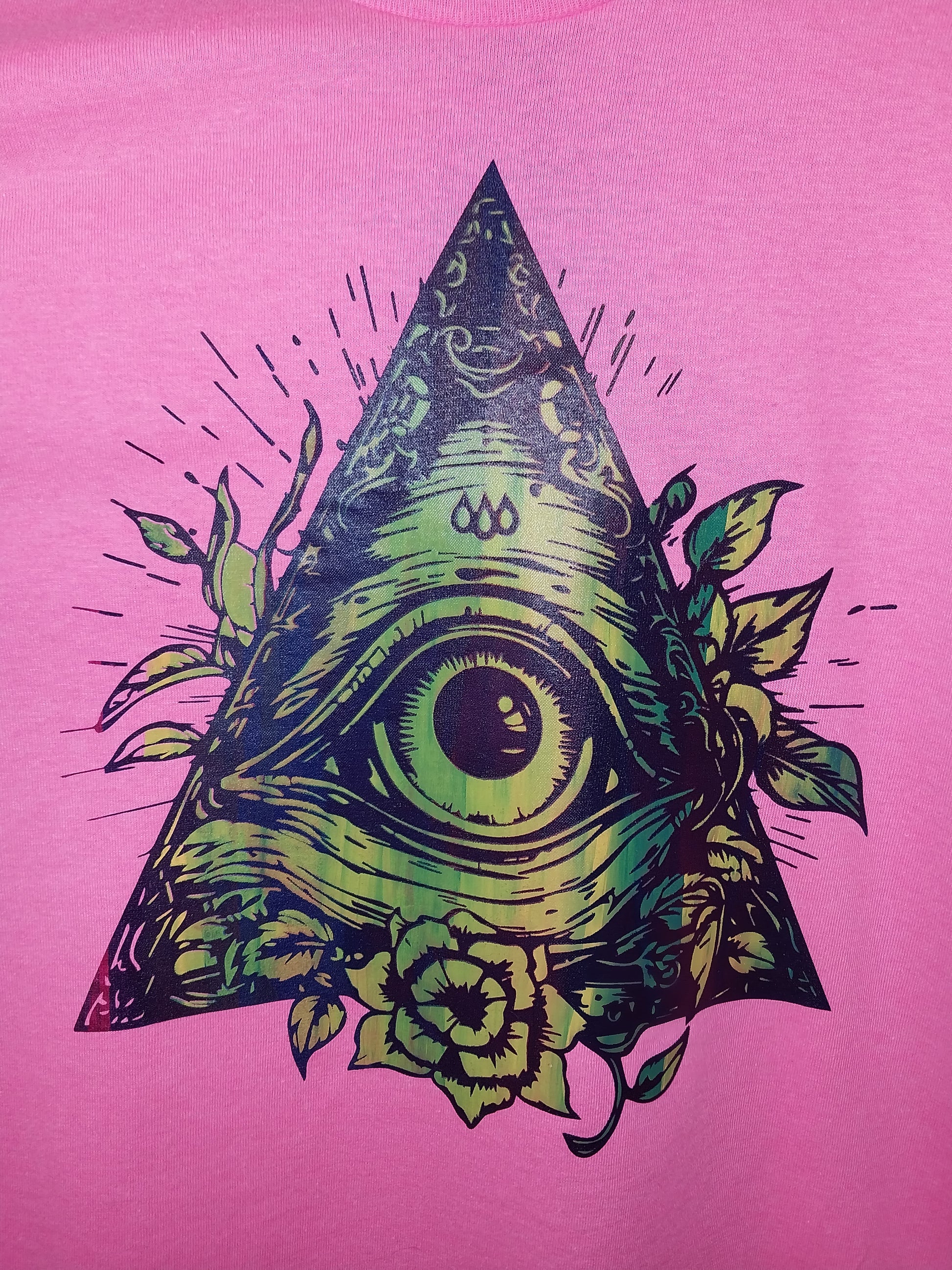 Ghost Hill Studio Large All Seeing Eye Screen-Printed T-shirt