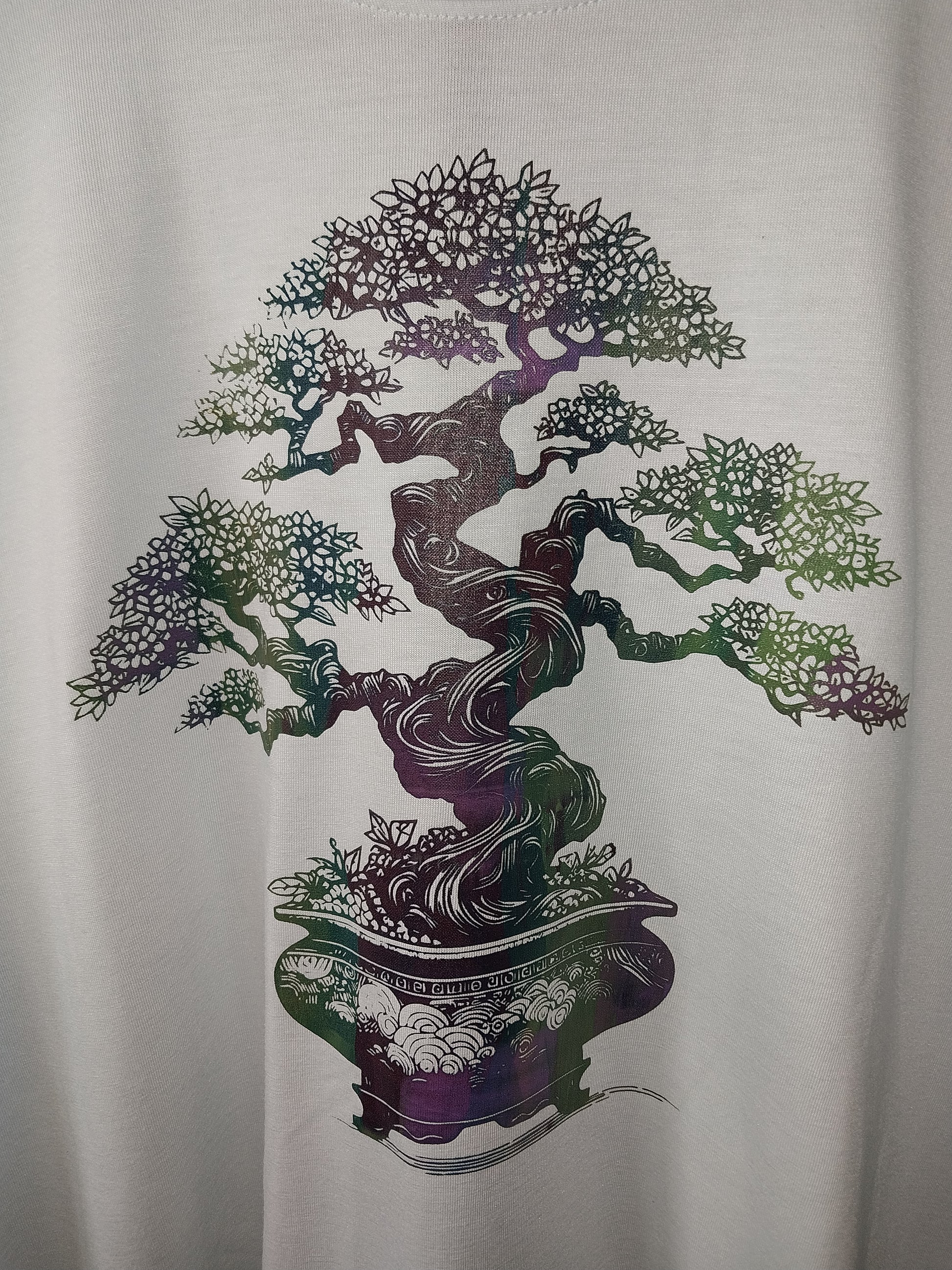 Ghost Hill Studio Large Bonsai Tree Screen-Printed T-shirt