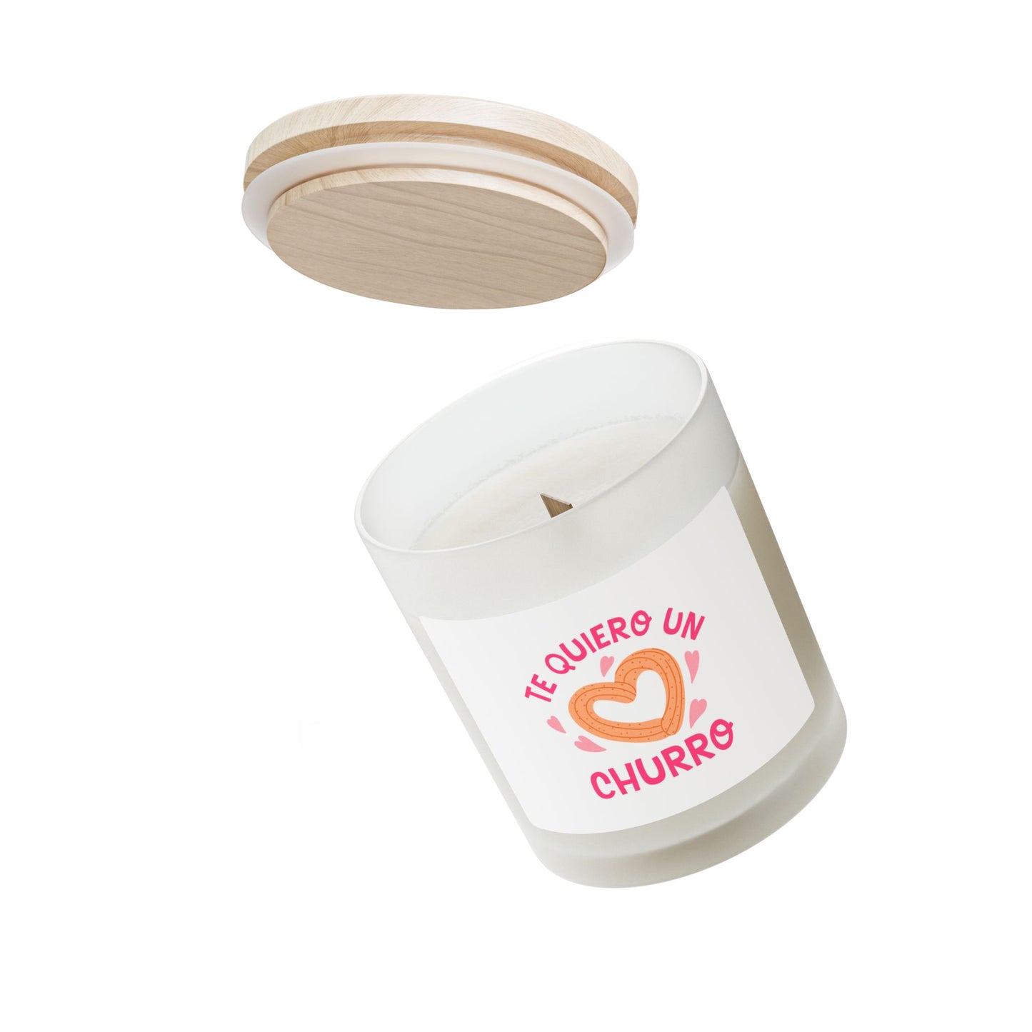 "Te Quiero Un Churro" Candle — Frosted 11oz Scented Gift Candle