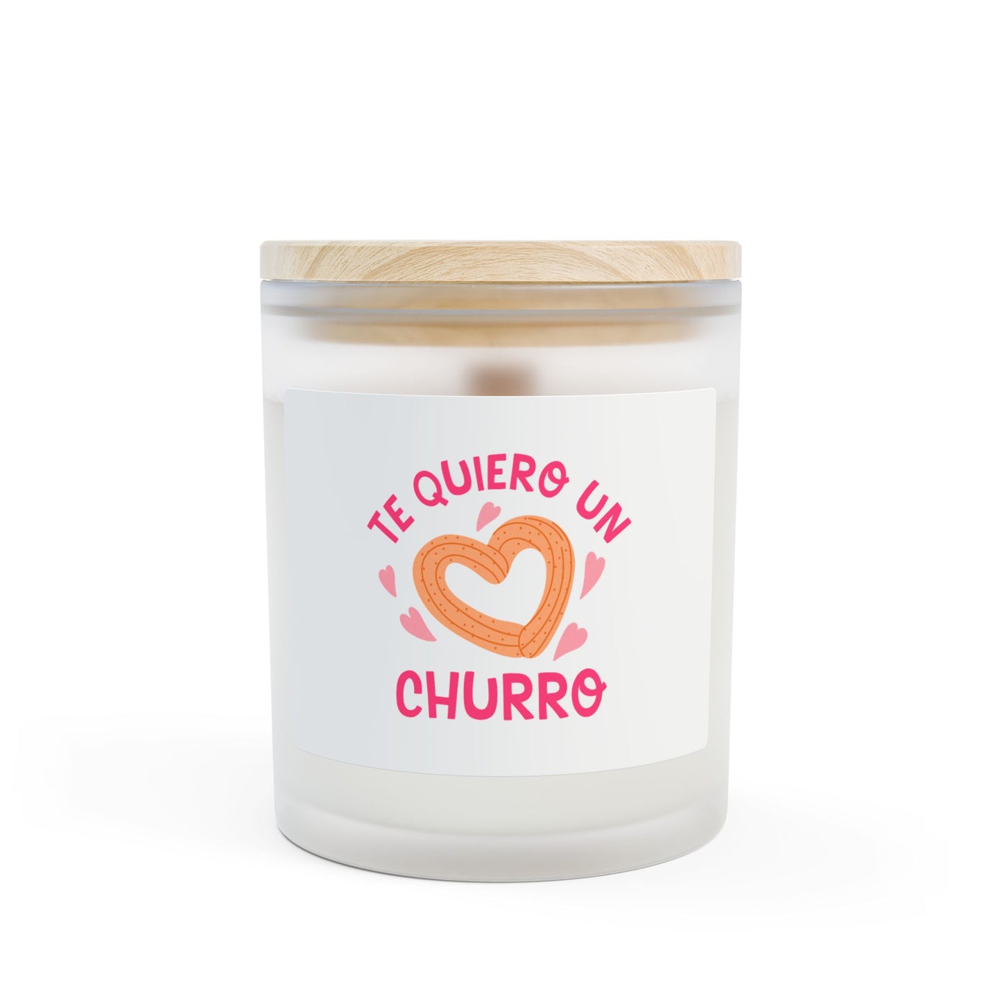 "Te Quiero Un Churro" Candle — Frosted 11oz Scented Gift Candle