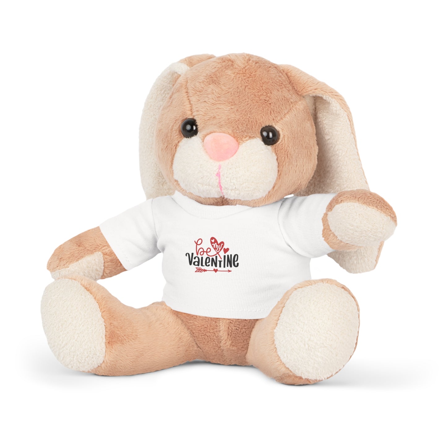 Valentine Teddy Bear Plush with “Be My Valentine” T‑Shirt