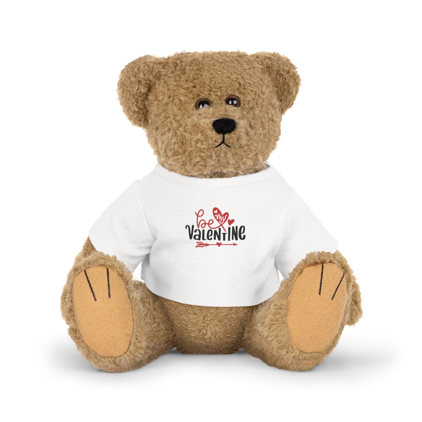 Valentine Teddy Bear Plush with “Be My Valentine” T‑Shirt