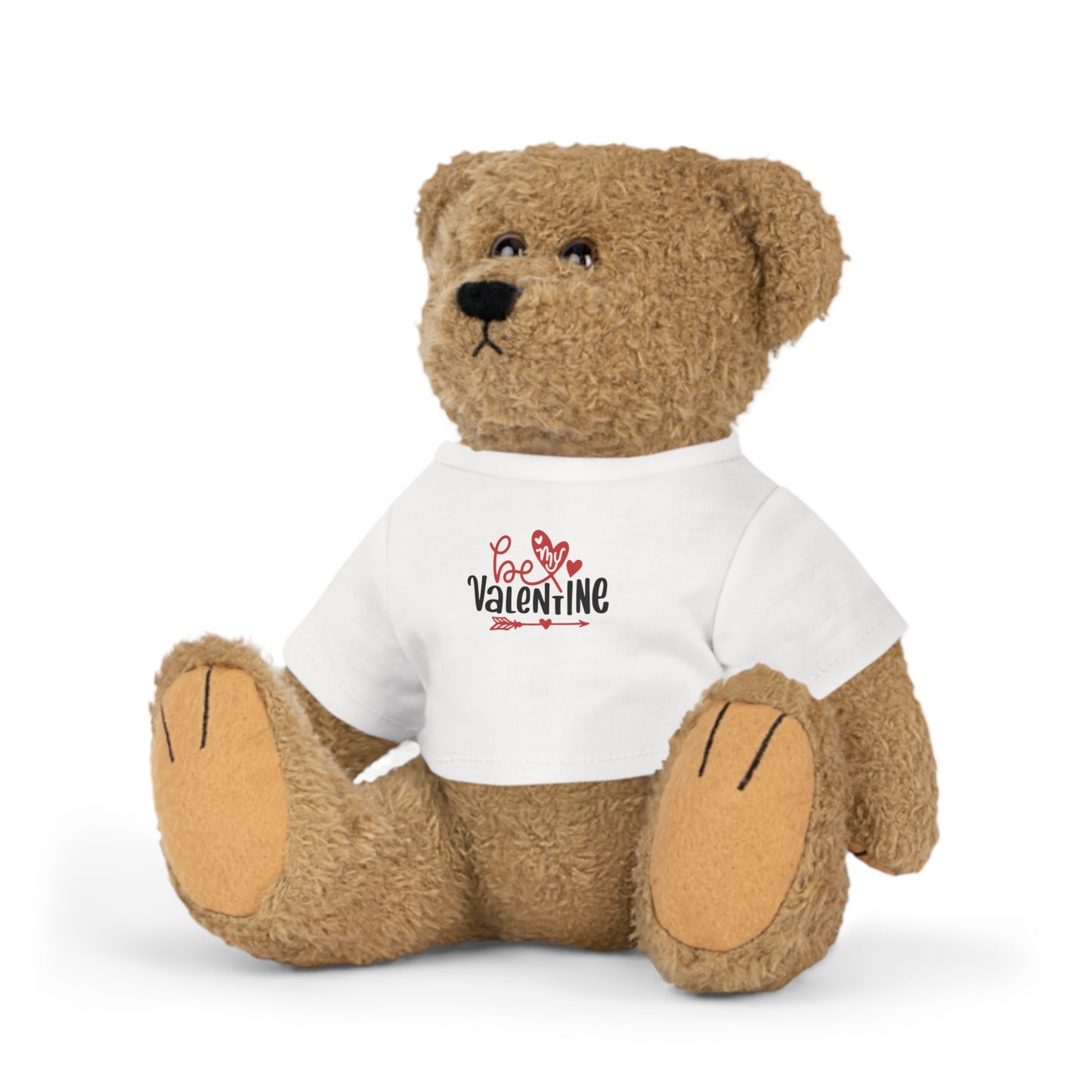 Valentine Teddy Bear Plush with “Be My Valentine” T‑Shirt