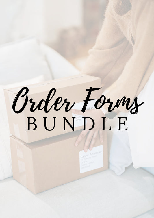 Order form bundle for businesses, sold by Ghost Hill Studio 